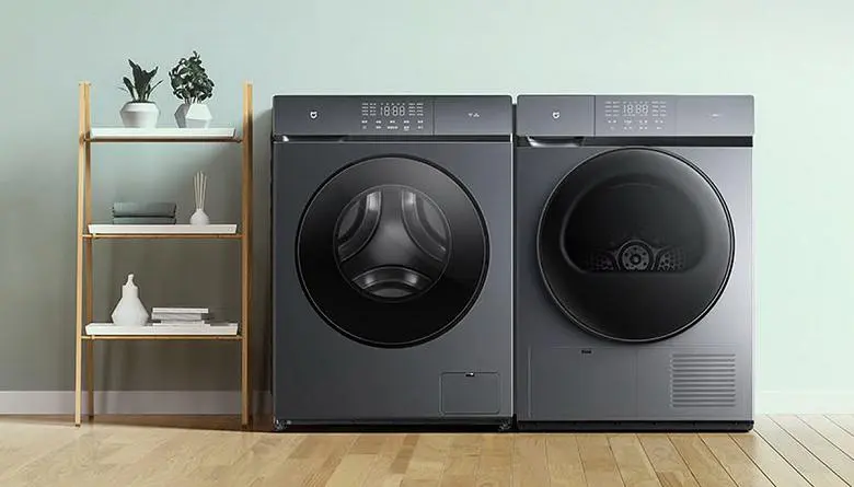 Eine Reihe von Wasch- und Trocknungsmaschinen Xiaomi wird etwas mehr als 700 US -Dollar dargestellt