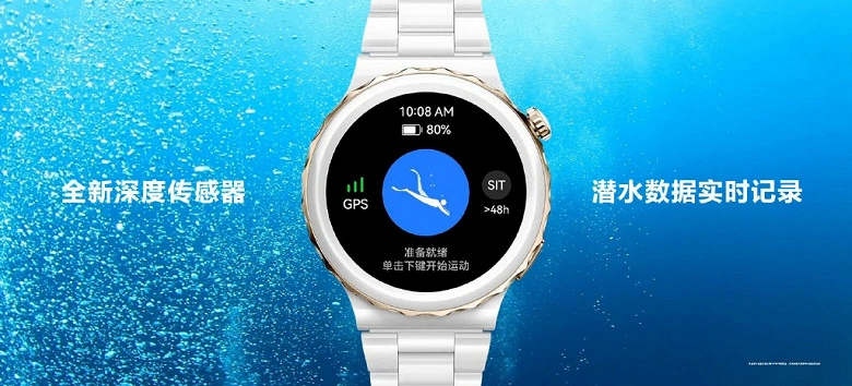 AMOLED, titânio, cerâmica, vidro de safira e certificação de mergulho. Os principais relógios inteligentes Huawei Watch GT 3 Pro estão representados