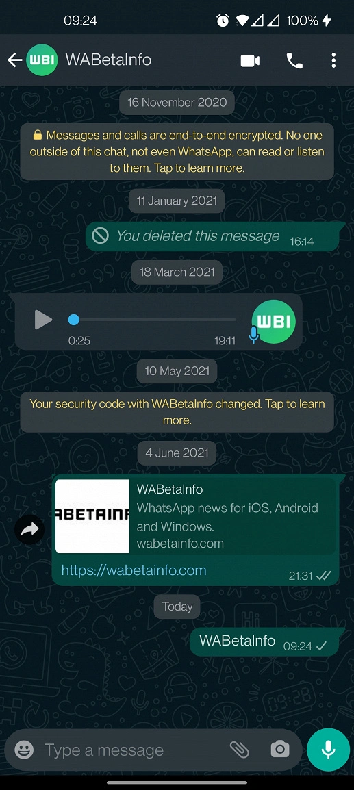 Whatsapp no ​​android agora parece diferente