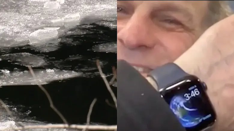 AppleWatchは凍った川で男の命を救った