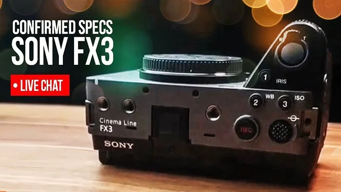 Imagem e especificações do Sony FX3