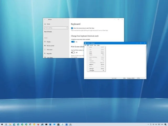 Windows 10에서 Alt-Underscore 키 조합을 활성화하고 사용하는 방법
