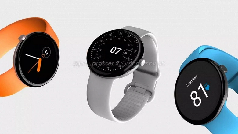 Smart Watch Google 픽셀 시계는 32GB의 메모리, Soc Exynos 및 Google Wear OS 3을 얻습니다.