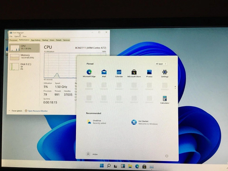 Enthusiast hat Windows 11 auf einem Single-Board-Computer-Raspberry Pi 4 gestartet