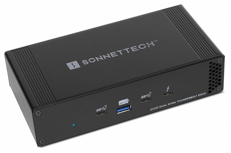 Sonnet Echo Dual NVME Thunderbolt Dock Dock은 2 개의 슬롯 M.2로 부여됩니다.