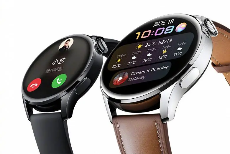 Smart Watch Huawei Watch 3 lernte, Körpertemperatur zu messen und Gestenmanagementunterstützung zu gewinnen