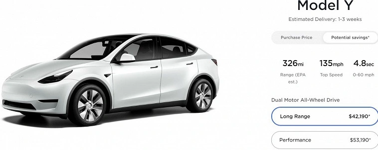 Tesla Model Y, Model 3, Model S è aumentata in modo significativo
