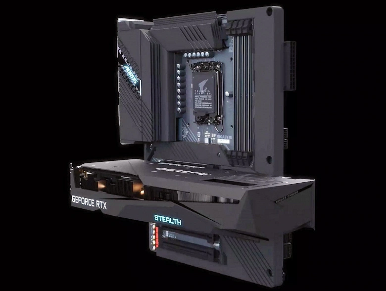 Gigabyte introduziu componentes furtivos, incluindo uma placa de vídeo com um local atípico de conectores de energia