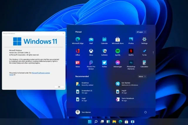 Windows 11 Build 21996 시스템 요구 사항을 빌드합니다