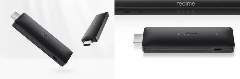 Apresentou o ponto de TV de TV barato REALME Smart TV Stick. Esta é uma versão simplificada do Realme 4K Smart Google TV Stick