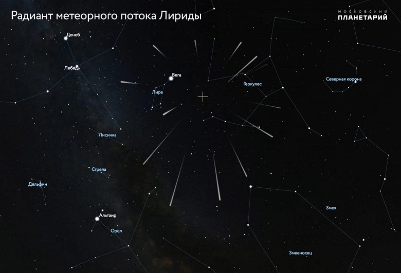 "Per osservare Meteors, Lyrid non ha bisogno di un telescopio né del binocolo: le prime stelle primavera sono già iniziate.