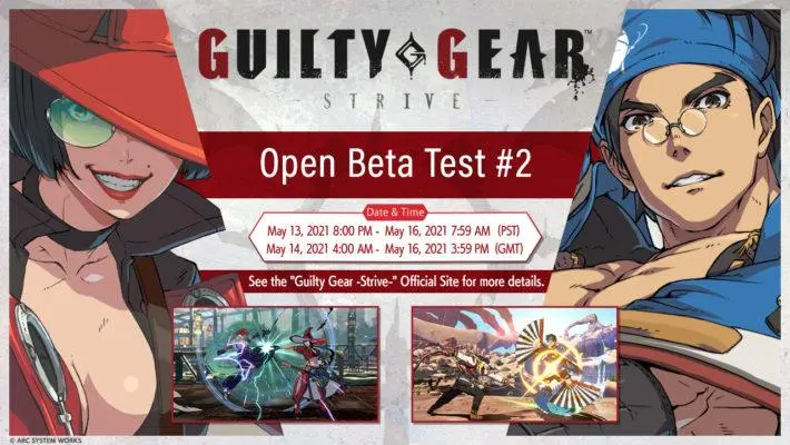 Date de la bêta ouverte du jeu Guilty Gear Strive Fighting
