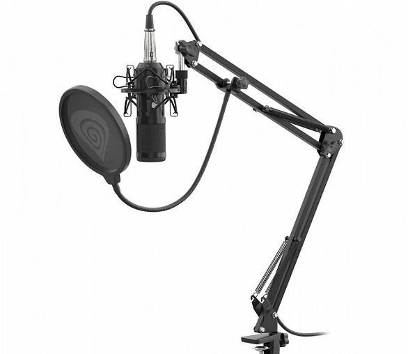 Il microfono Genesis Radium 300 XLR viene fornito con supporto da tavolo
