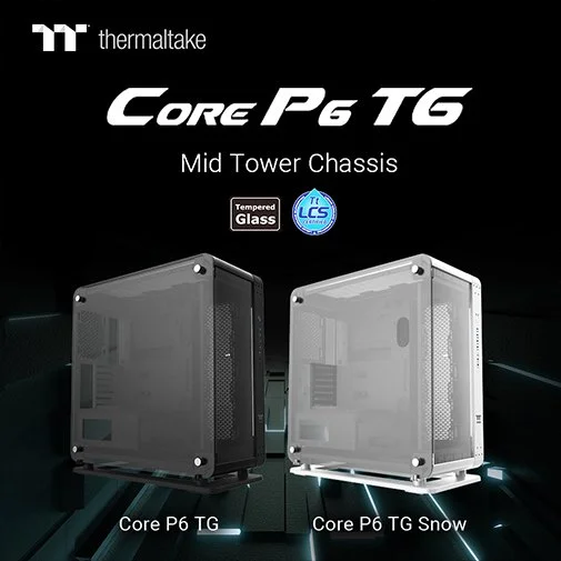 Thermaltake Core P6 TG e Core P6 TG Snow Corps e Core P6 TG Snow sono progettati per la dimensione della dimensione delle dimensioni a E-ATX