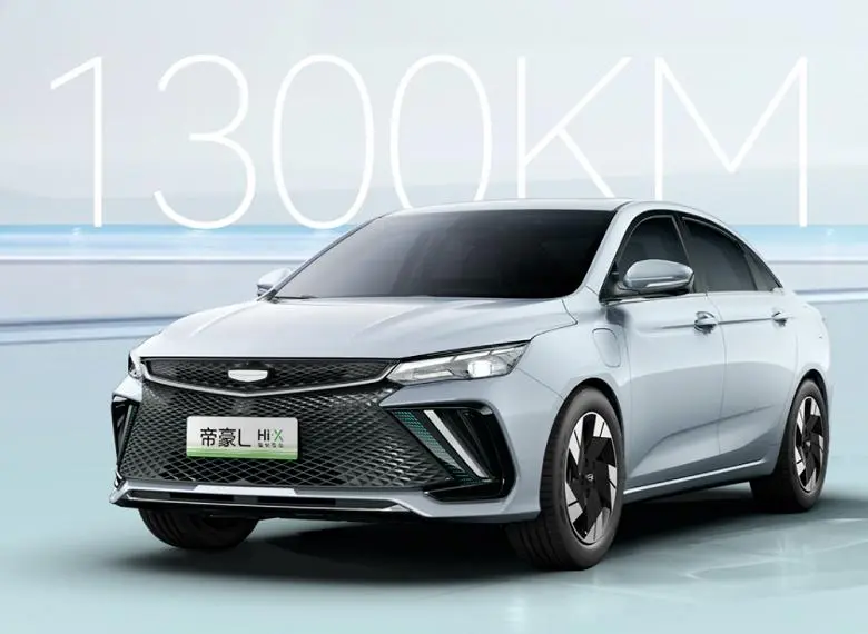 1300 km su un serbatoio e un consumo di 3,8 litri per 100 km. In Cina, Geely Emgrand L Hi X è "Super Elector Hybrid"
