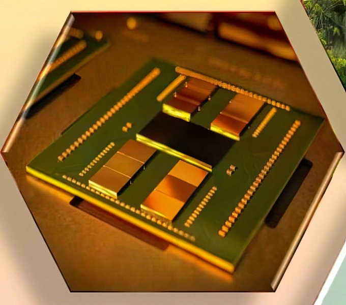 トップモデルでは最大96個の核と大規模なセカンドレベルのキャッシュ。 Genoa Generation CPU AMD EPYCがネットワークで照らされています