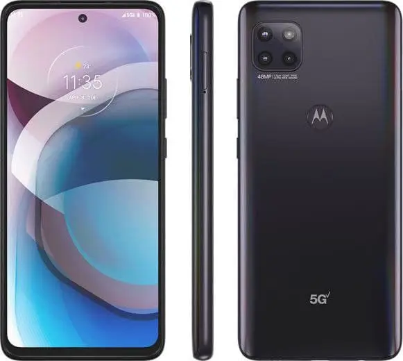 5000 MA · H, 48 mégapixels, Snapdragon 750g et Android 11. Caractéristiques décrites de la Motorola One 5G UW Ace Smartphone