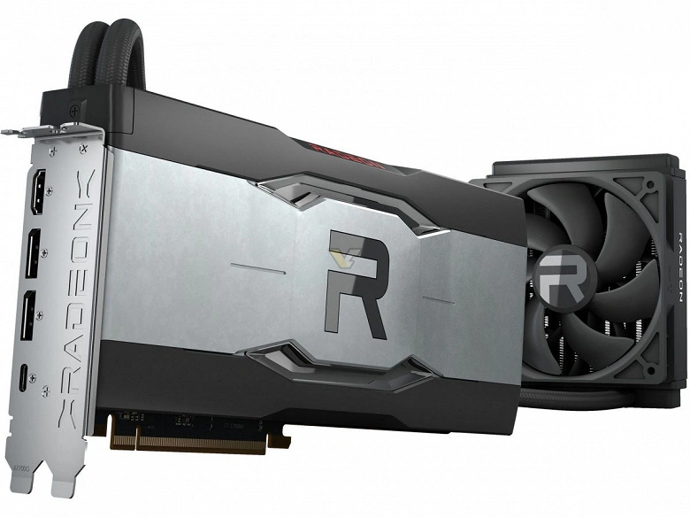 시장에서 가장 빠르고 차가운 비디오 카드 중 하나입니다. Radeon RX 6900 XT 액체가 냉각되었습니다