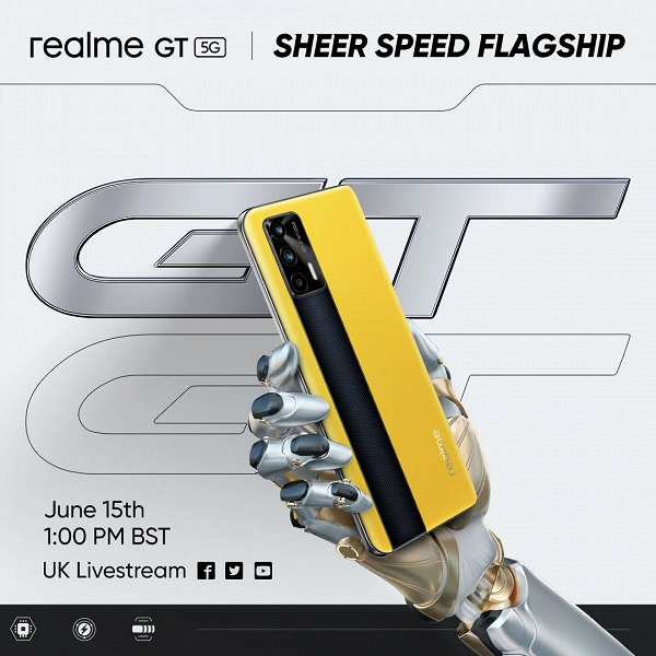 1週間にヨーロッパでヨーロッパで提供される旗艦Realme GTが出てくる