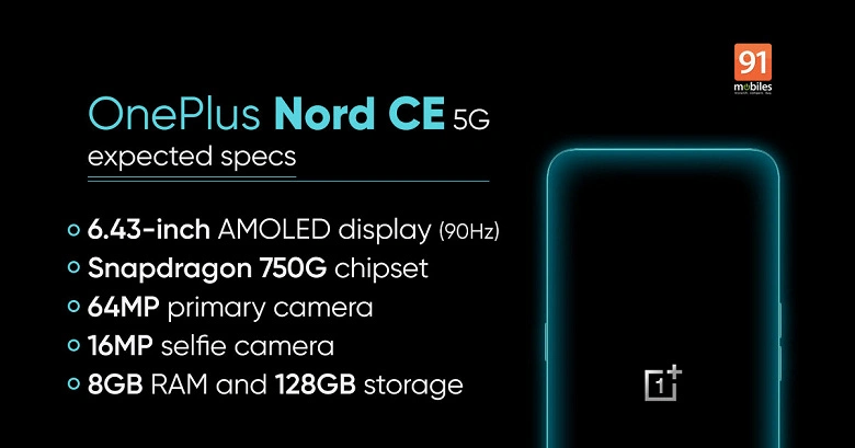 Preiswertes OnePlus Nord Ce 5g in der ersten Werbung. Sieht aus, als würde das Design des ursprünglichen NORD fortfahren