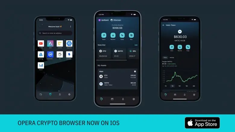 Opéra spécial Crypto Browser Opera est devenu disponible pour iPhone