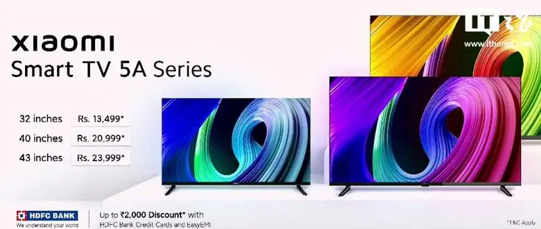 43インチ、24 Wサウンド、Android TV 11で340ドル。安価なテレビXiaomi Smart TV 5Aが提示されています
