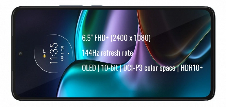 Un fine 5G-Smartphone avec l'écran OLED 144 Hz, deux caméras de 50 MP, NFC et IP52 sont présentées. Motorola Edge 30 classé à 450 euros