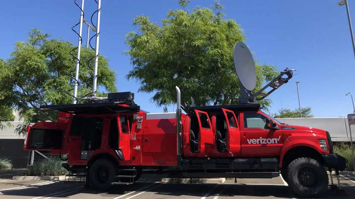 Présent Thor - camion avec drone pour 5g et communications par satellite dans des situations d'urgence