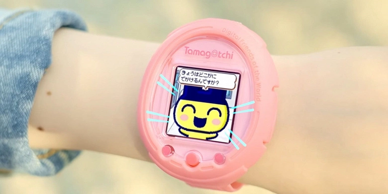 Tamagotchi Smart - ein Kultgerät im Format von intelligenten Uhren, in dem das Haustier streichelt werden kann