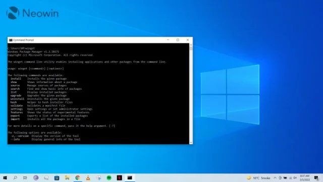 Microsoft lançou o Windows Package Manager 1.2