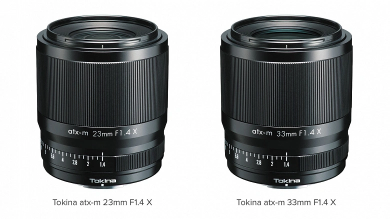 Tokina atx-m 23mm F1.4 X 및 atx-m 33mm F1.4 X 렌즈 가격 및 시작일