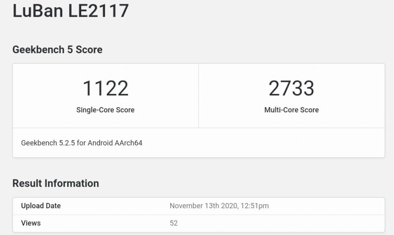 OnePlus 9 Pro sur Snapdragon 875 testé dans Geekbench