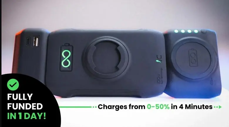Batteria esterna con tecnologia di ricarica "istantanea" per una console di gioco e laptop P4 3 in 1 Universal Power Bank su Kickstarter