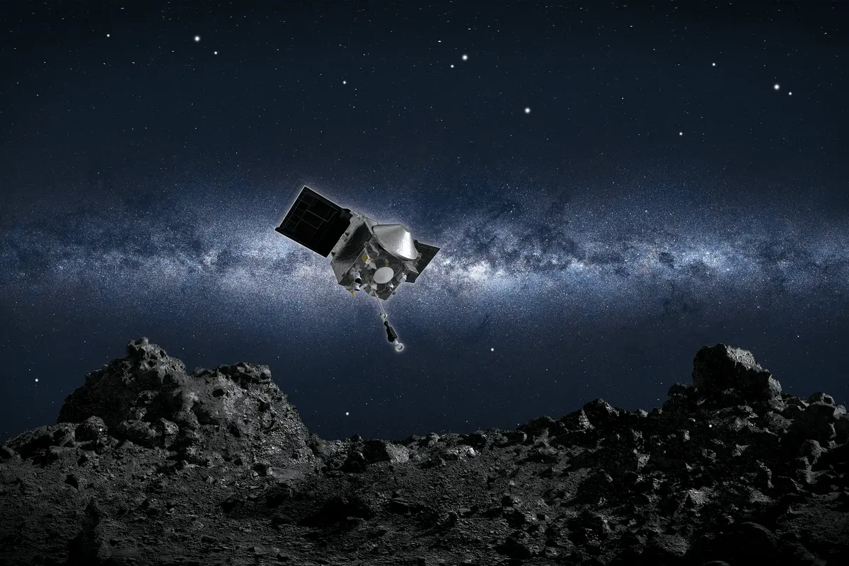La sonda OSIRIS-REx tocca l'asteroide Bennu per prelevare campioni di roccia