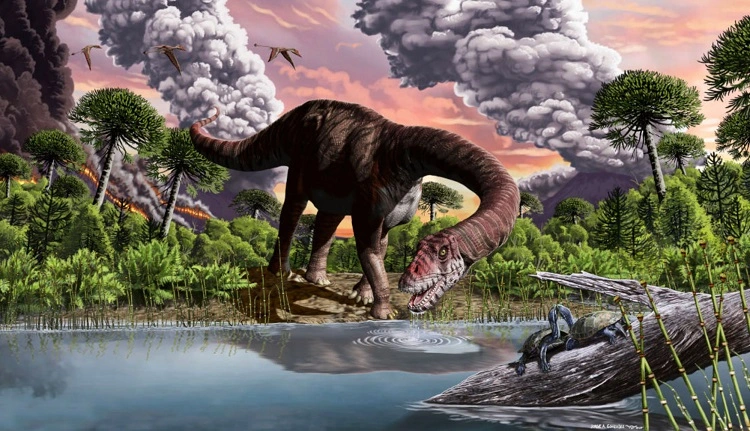 Dinosaurier Bagualia alba überlebte die frühe globale Erwärmung des Jura