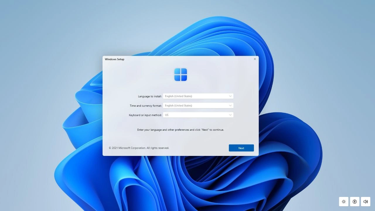 Concetto di installazione di Windows 11