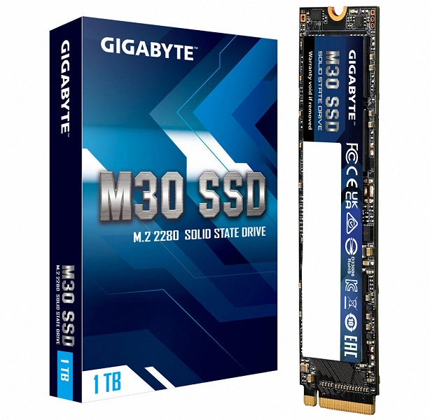 Gli SSD Gigabyte M30 M.2 sono PCIe 3.0 x4