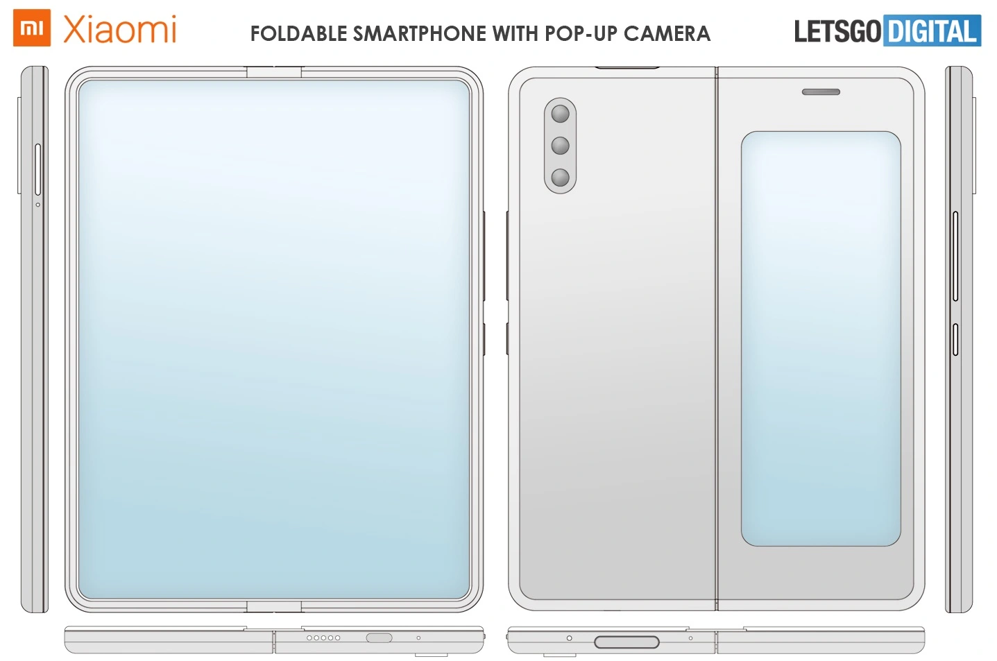 아무도 그런 스마트 폰을 가지고 있지 않습니다. 접이식 카메라가 장착 된 Xiaomi 접이식 전화기
