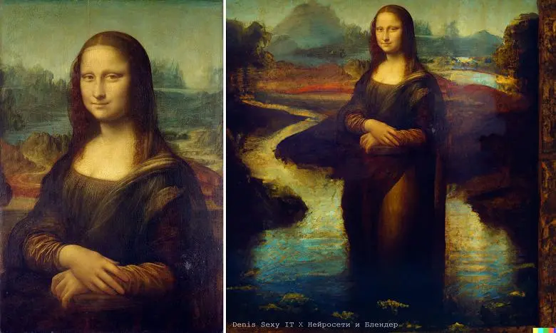 Le réseau neuronal Dall-e 2 «Dorisa» peintures classiques Mona Lisa avait des jambes