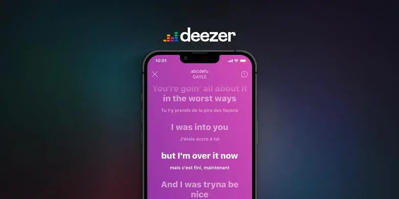 Dezerでは、アプリ内の歌詞の翻訳を直接起動しました