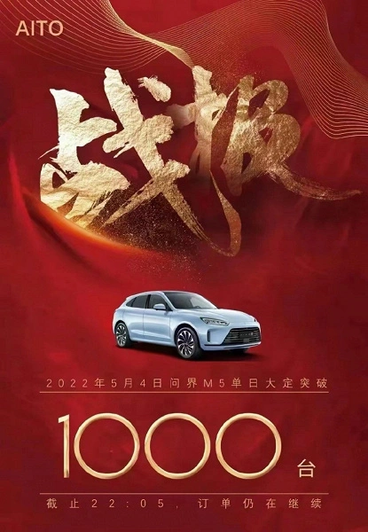 Huawei vanta la popolarità della sua auto: 1000 ordini al giorno