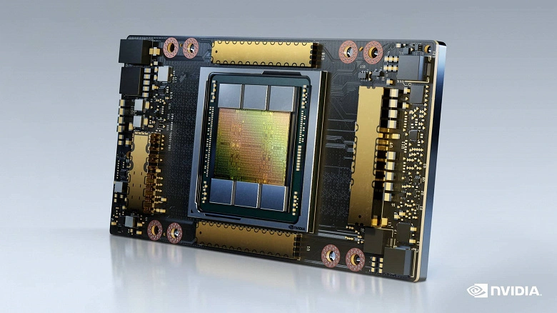 Nvidia behauptet, dass sein A100 -Beschleuniger mit 6912 CUDA -Kernen viel schneller ist als der Instinkt MI250 mit 13.312 Stream -Prozessoren