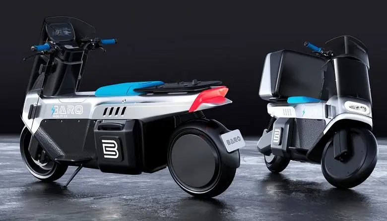 독특한 디자인, 2 차 재충전없이 150km, 대시 보드 대신 삼성 태블릿 : 전기 스쿠터 바크 르나 맥스