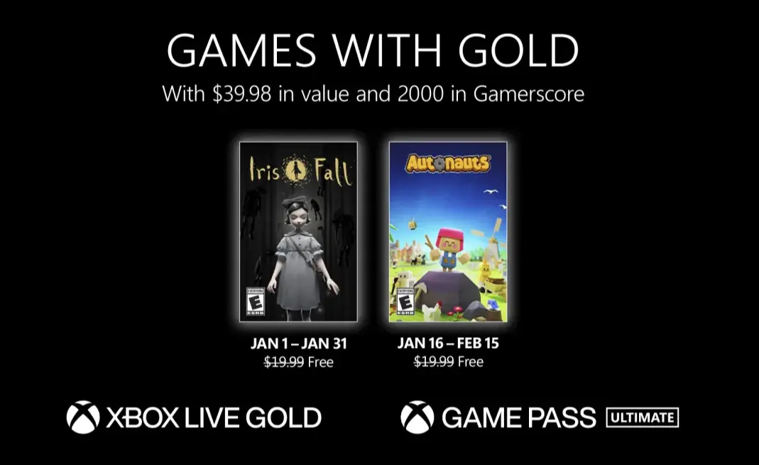 Microsoft ha annunciato i giochi gratuiti Xbox Live Gold a gennaio