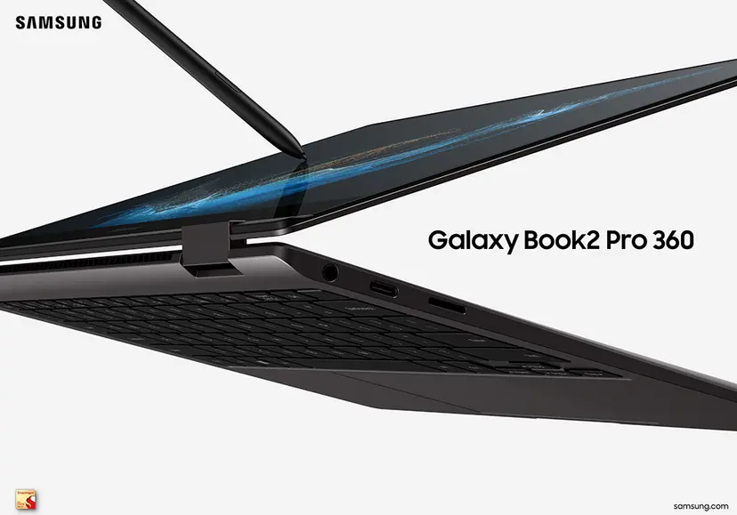 Samsung Galaxy Book 2 Pro 360 : Snapdragon et jusqu'à 30 heures d'autonomie