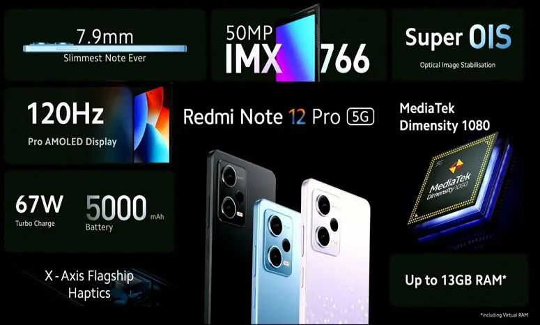 글로벌 포크 200 MP. Redmi Note 12, Redmi Note 12 Pro 및 Redmi Note 12 Pro + 중국 외, 가격 발표