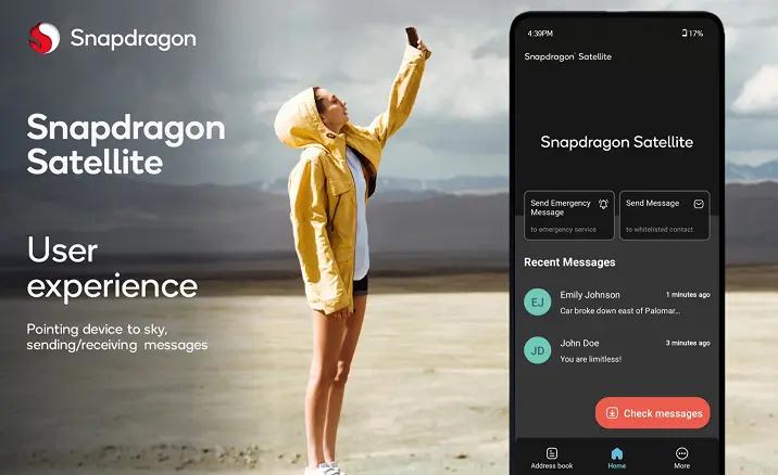 Les smartphones Android suivent à nouveau Apple. Qualcomm présente Snapdragon Satellite pour connecter les smartphones aux satellites