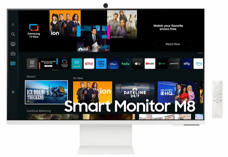 4K, Tizen OS e webcam 2K integrada. Samsung introduziu monitores da série Smart Monitor M8