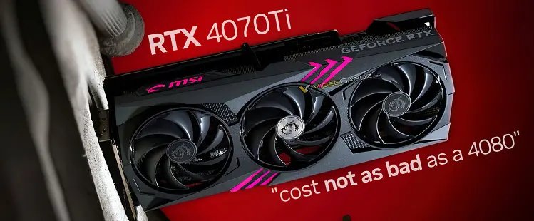 A MSI chamou o custo da GeForce RTX 4080 de 