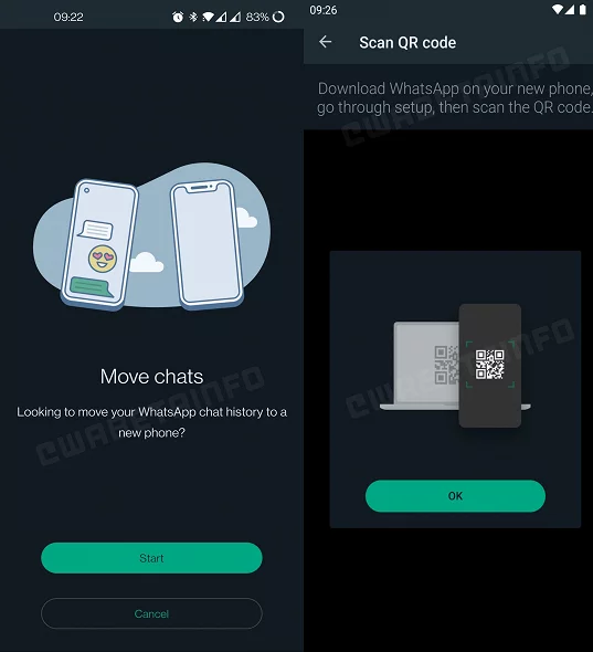 WhatsApp-Benutzer können ganze Chats mithilfe eines QR-Codes übertragen